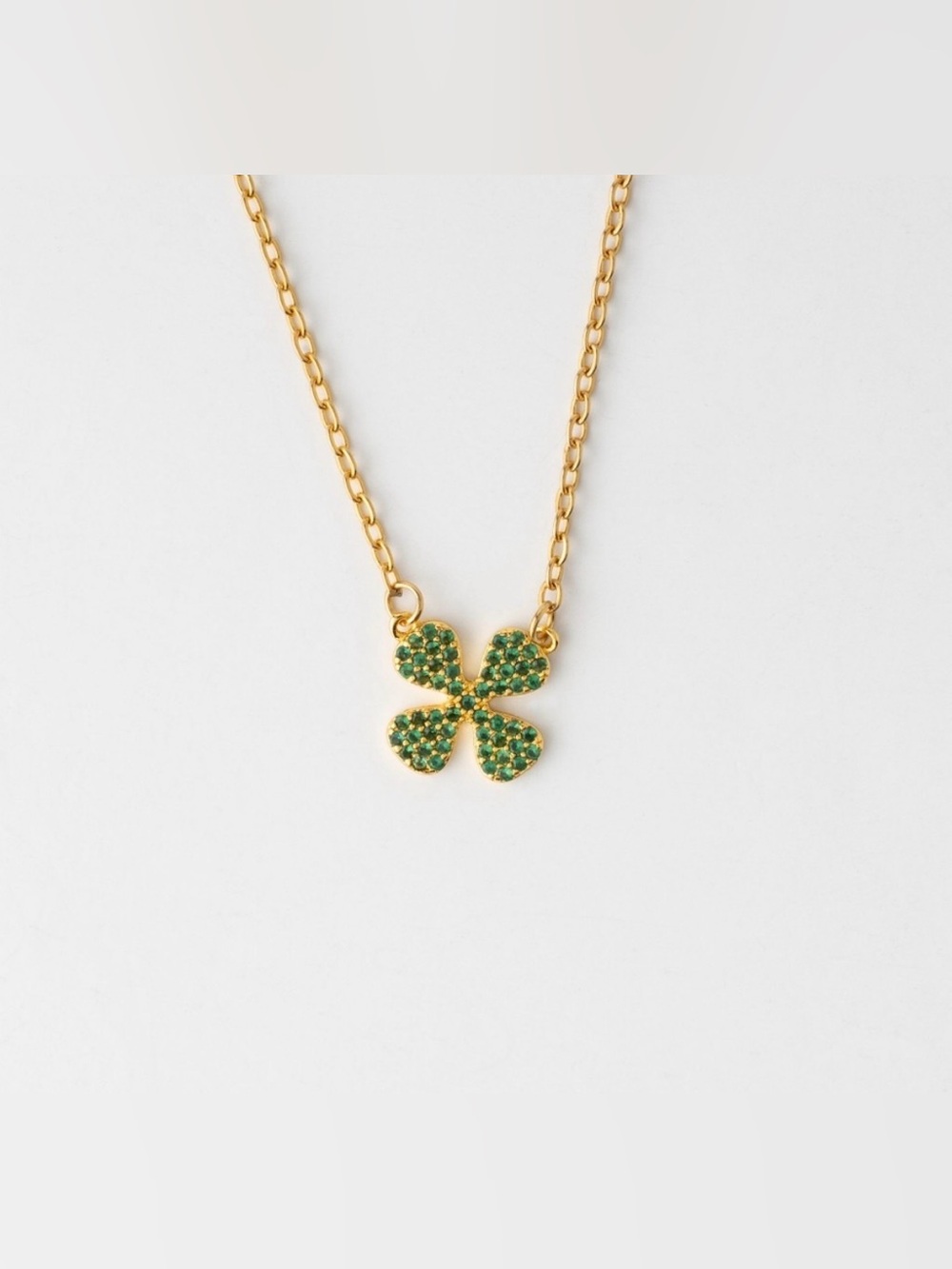Plunder Design Lucky Clover Necklace 18k Gold Plated stainless steel 16-19” - Picture 2 of 4